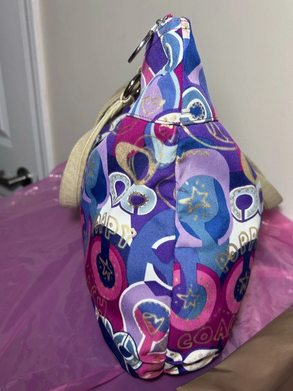 Coach Poppy Graffiti Glam (2011) Signature Print Tote